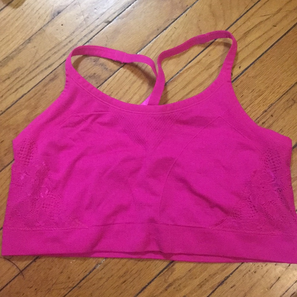 Pink Lace Sports Bra